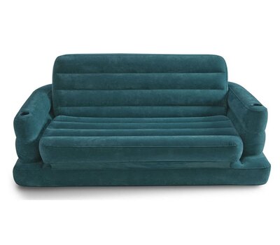 Надувной диван-кровать Intex 68566 193х221х66 Зеленый