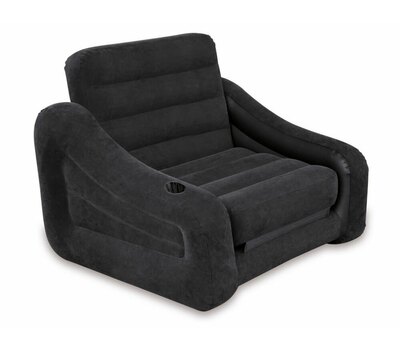 Надувное кресло-кровать Intex 68565 109х218х66 Черное