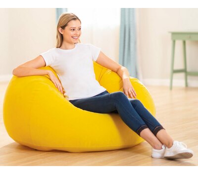 Желтое надувное кресло Интекс
