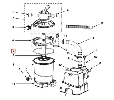 Уплотнительное кольцо для крышки фильтрующего насоса Intex 13083