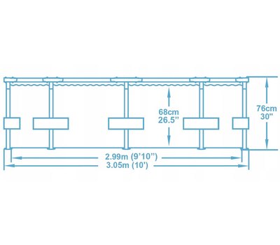Каркасный бассейн Intex 28208 305x76 Схема