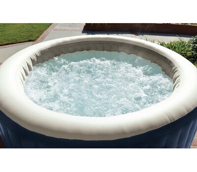Надувной бассейн СПА Blue Round Bubble Massage Intex 28486 180x66