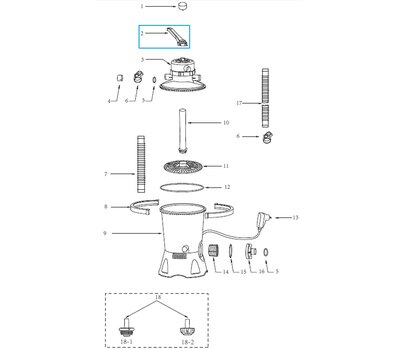 Ручка для клапана фильтрующего насоса Bestway P06983