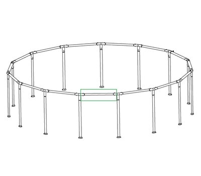 Горизонтальная балка для каркасных бассейнов Steel Pro Max Bestway P61793ASS18